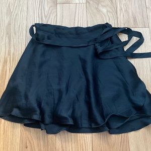 Urban Outfitters Black Silk Tie Skirt